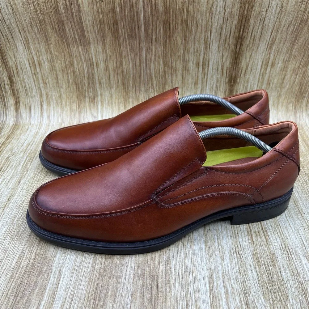 Florsheim Midtown Moc Toe Loafers Men's Size 11.5 D Brown Leather Slip On Shoes